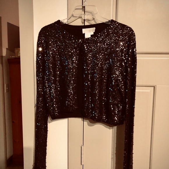 NWOT, never worn black sequin top. Just gorgeous! - Picture 2 of 5